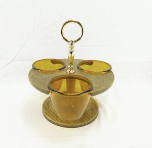 lot 8 image: Vintage West Bend Thermo Serv Trio Condiment Caddy