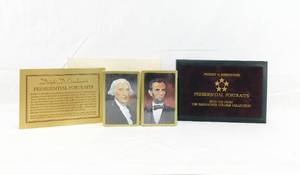lot 53 image: Dwight D Eisenhower Presidential Portraits Playing Cards in Case Featuring George Washington and Abraham Lincoln