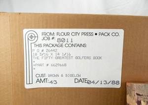 lot 73 image: Case of 43 Vintage Brown and Bigelow John Berkey Designed Metro Gift Boxes