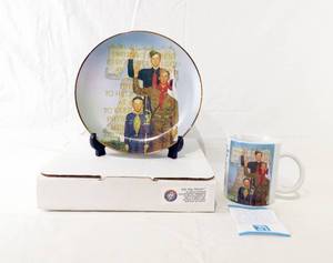 lot 90 image: Norman Rockwells Boy Scouts of America On My Honor Collector Plate and Mug