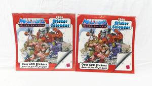 lot 195 image: Set of 2 Vintage 1986 2025 Masters of the Universe Sealed Sticker Calendars