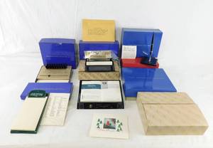 lot 184 image: Lot of Vintage 1960s Desk Notepads, Pens and Inspirational Calendar Salesman Samples