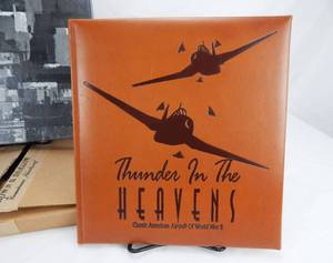 lot 199 image: Vintage 1994 Limited Edition Thunder in the Heavens - Classic American Aircraft of World War II Leather Bound Book