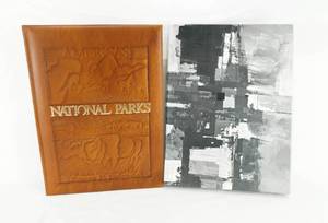 lot 216 image: 1990 Americas National Parks Leather Bound Book by James P. Delgado