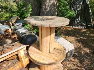 lot 4 image: Commercial Wood Wire Spool 24x27