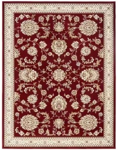 lot 25 image: New - Home Dynamix Bazaar Scarlet RedIvory 5 ft. x 7 ft. Medallion Area Rug