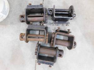 lot 54 image: (5) Trailer Winch - Bolt On - For strapping loads down with Straps.