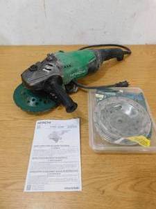 lot 101 image: Hitachi Angle Grinder 9 inch G23ST 2000W with Trigger Switch & Extra Cup Wheel