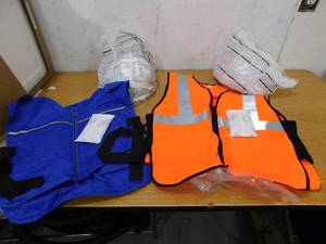 lot 108 image: 2 Hard hats & 2 Safty Cooling Vests
