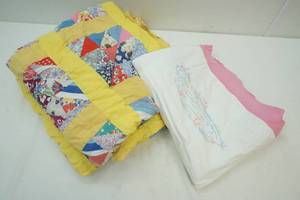 lot 144 image: homemade quilt