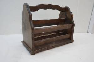 lot 217 image: vintage wood magazine rack