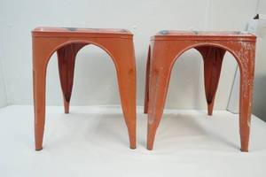 lot 232 image: metal stools