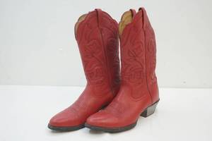 lot 303 image: Ariet Red Cowboy boots