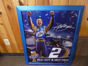 lot 2 image: Miller Lite Kurt Bush Framed Sign