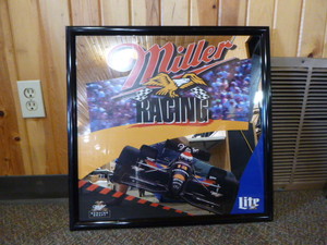 lot 8 image: Miller Racing Framed Mirror Sign