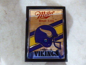lot 23 image: Miller High Life Minnesota Vikings Mirror Sign
