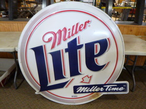 lot 29 image: Miller Lite Miller Time Tin Sign