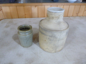 lot 71 image: 2 Vintage Stoneware Jugs