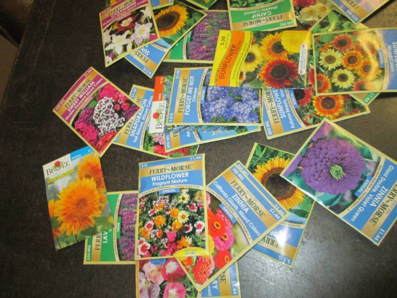 lot 157 image: 25 packages of flower seeds...