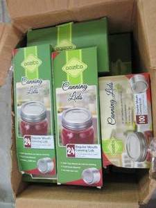 lot 31 image: 844 regular mouth canning lids...