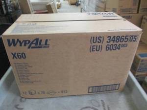lot 134 image: case of wypall x60 12 packages of 7...