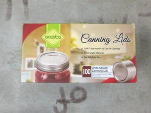 lot 351 image: package of 100 wide mouth canning l...