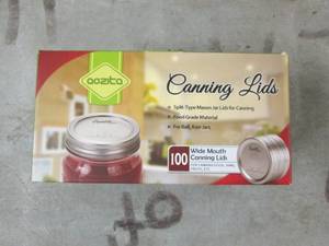 lot 355 image: package of 100 wide mouth canning l...