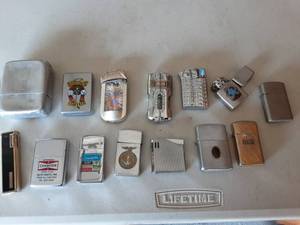 Cig. Box & Assorted Lighters