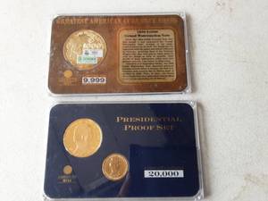 2-Sets Of Gold Layered Collectible Commemorative Coins
