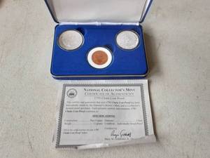Set Of Commemorative Copper & Layered Silver