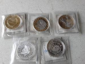 5-20 Gram Commemorative Replica Layered Gold & Silver Coins