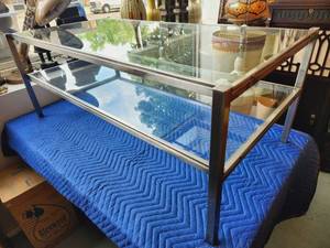 lot 4 image: Vintage Handmade Stainless Steel Coffee Table