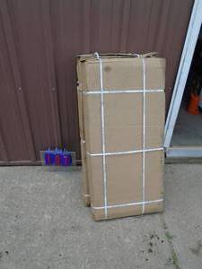 Qty of 2 new standing shelf units.