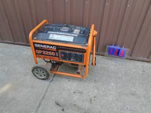 Generac GP3250 generator. Tested & works. As shown. THIS ITEM HAS A RESERVE.