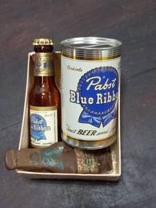 lot 36 image: Three Pabst Blue Ribbon Miniatures