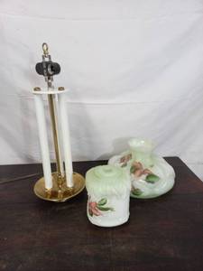 lot 62 image: Two Lampshades And A Lamp