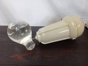 lot 99 image: Old Fire King Vapyr-X Glass Fire Extinguisher