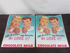 lot 105 image: Vintage Um-M-M-M-M-M Out Favorite, We Love It Chocolate Milk Poster