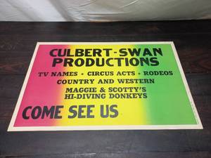 lot 115 image: Vintage Culbert-Swan Productions Advertisement