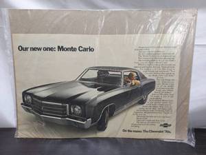 lot 119 image: Vintage 1970 Chevrolet Monte Carlo Advertisement