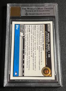 lot 80 image: 2010 Bowman Chrome Miguel Sano #BCP205 Auto Beckett Graded 9 Mint  10 Minnesota Twins Baseball