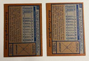 lot 126 image: (2) 1978 Topps George Brett #100 Vintage Baseball Card (2 cards)