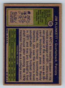 lot 9 image: 1972 Topps Jim Plunkett Rookie Card #65 Vintage Football