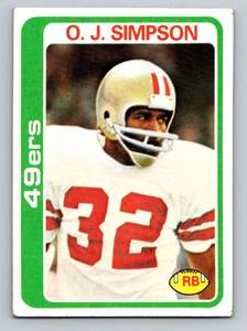lot 21 image: 1978 Topps OJ Simpson (2 cards) #4 Highlights and #400 Vintage Football Cards
