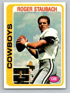 lot 42 image: 1978 Topps Roger Staubach  Bob Griese (2 cards) #290 and #331 Passing Leaders Vintage Football