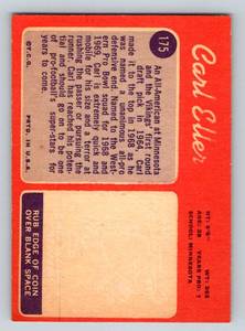 lot 52 image: 1970 Topps Carl Eller #175 Minnesota Vikings Vintage Football Card