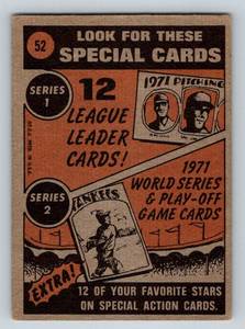 lot 96 image: 1972 Topps Harmon Killebrew In Action #52 Vintage Baseball Card
