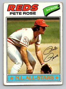 lot 122 image: Pete Rose 1977 Topps # 450 and 1978 Topps #20 Vintage Baseball Cards
