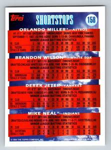 lot 123 image: 1994 Topps Derek Jeter Rookies Card #158 Shortstop Prospects Baseball