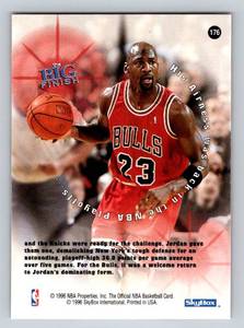 lot 195 image: 1996 Skybox Michael Jordan The Big Finish #176 Basketball Card